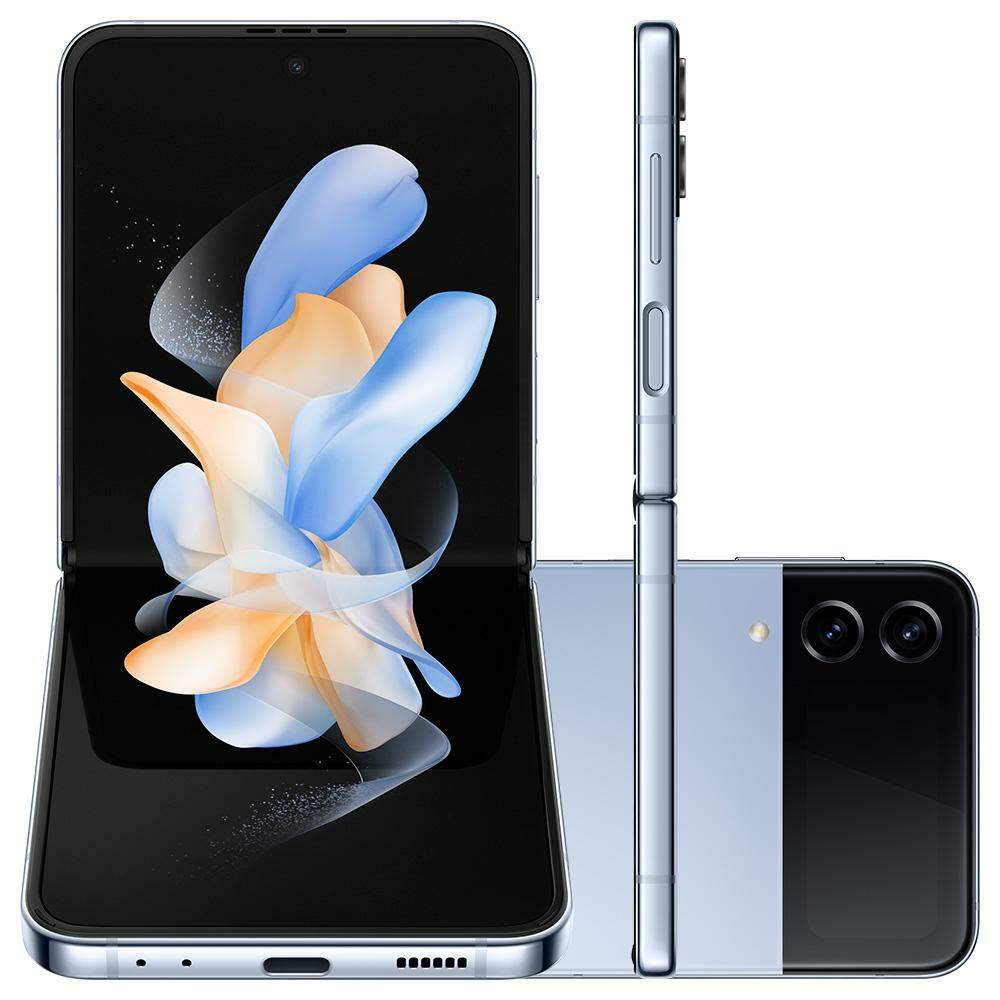 Galaxy Z Flip4 256GB Azul - Tenho minhas marcas de uso