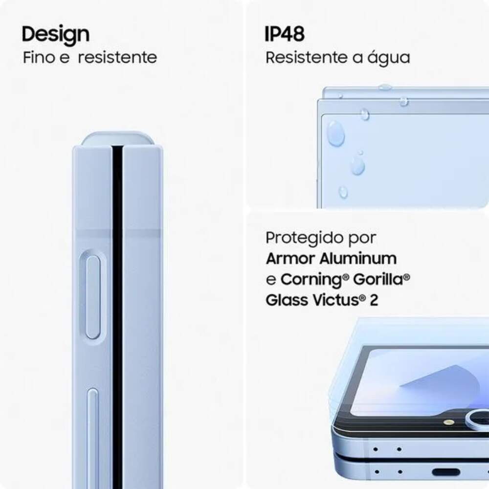 Galaxy Z Flip6 256GB Azul - Tenho minhas marcas de uso