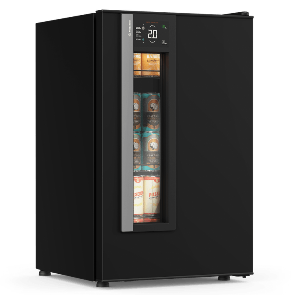 Refrigerador Cervejeira Preto Onix com Visor 114 Litros Metalfrio