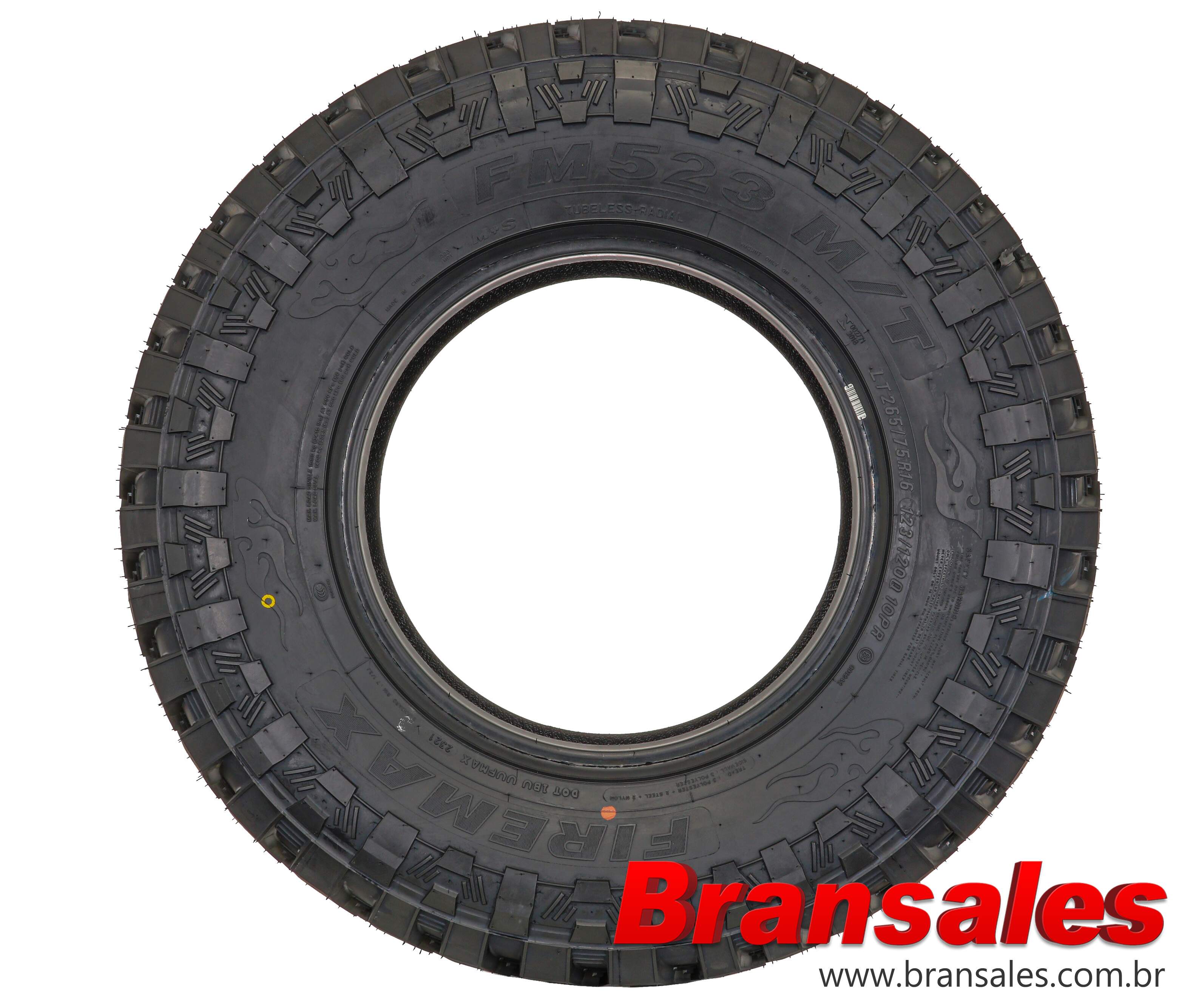PNEU 265/75R16 123/210Q FM523 M/T FIREMAX - Bransales Pneus